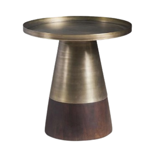 Muebles de moda hechos a medida, mesa auxiliar con acabado dorado, mesa auxiliar de estilo moderno de estilo contemporáneo, muebles de sala de estar - Product Image 2