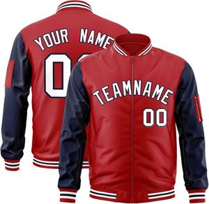 Chaqueta universitaria personalizada con mangas en contraste y logotipo del equipo bordado, chaqueta con letras universitarias y número de nombre personalizado, envío directo - Product Image 1