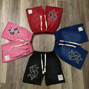 กางเกงขาสั้นประดับพลอยเทียมที่ออกแบบได้ตามต้องการมีกลิตเตอร์ทำให้ดูมีสไตล์ - Product Image 2