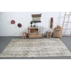 พรมวินเทจตุรกี ขนาด 4.6x8.4 ฟุต (139x256 ซม.) พรมขนสัตว์สีเทา - Product Image 3