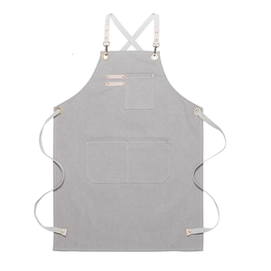 <b>Chef</b> Uniform Bib Kitchen <b>Apron</b> Denim Cotton Barber Canvas <b>Aprons</b> Men Work <b>Apron</b> With Tool Pockets for Cooking Baking - Product Image 4
