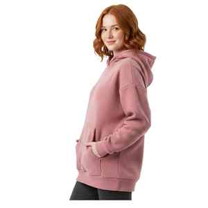 เสื้อฮู้ดดี้แขนยาวทรงโอเวอร์ไซส์ คุณภาพสูง ปรับแต่งโลโก้ด้านหน้าได้ สไตล์ลำลอง สำหรับฤดูใบไม้ร่วงและฤดูหนาว ผลิตจากผ้าฝ้าย 100% เป็นมิตรกับสิ่งแวดล้อม และกันลม - Product Image 6