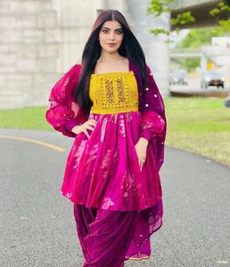 Ropa tradicional hecha a mano vestido afgano de alta calidad mejor Material afgano Vintage vestidos de mujer 0571 - Product Image 2