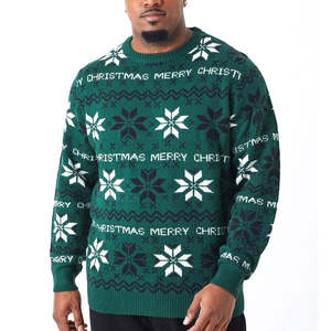 Pull en maille à col rond pour homme, tendance, respirant, chaud pour l'hiver, décontracté, avec motif de Noël - Product Image 1