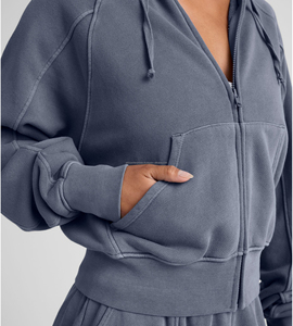 เสื้อฮู้ดสำหรับผู้หญิงเสื้อฮู้ดโยคะผ้าฝ้าย100ดีไซน์2025 - Product Image 4