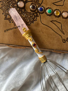 เครื่องนวดหนังศีรษะปลาหมึกยุโรปแบบแฮนด์เมดเครื่องนวดหนังศีรษะงานหัตถกรรมหินอเมทิสต์ฮวงจุ้ยพลังงานผ่อนคลาย - Product Image 3