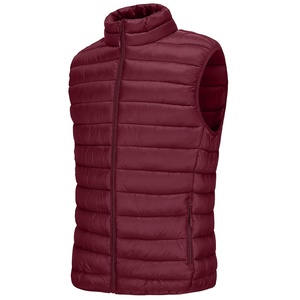 Conception de logo personnalisée populaire, veste sans manches respirante et légère pour homme, veste matelassée en duvet de canard pour homme, veste matelassée d'hiver - Product Image 2