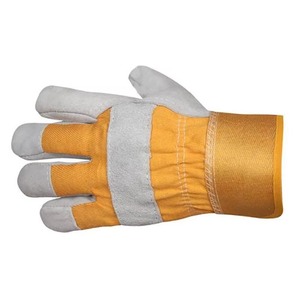 ถุงมือทำงานสำหรับชาวแคนาดา, ถุงมือทำงานผ้าฝ้ายหนังวัวแยกนุ่มสบาย - Product Image 4