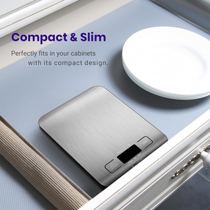 Báscula de Cocina Digital para Alimentos, en Gramos, para Pérdida de Peso, Reposterí<span class=keywords><strong>a</strong></span>, Cocina, <span class=keywords><strong>Keto</strong></span>, Preparación de <span class=keywords><strong>Comidas</strong></span>, Pantalla LCD, Acero Inoxidable 304 - Product Image 4