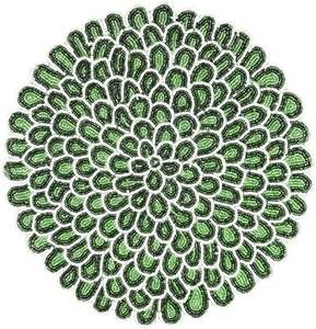 2023 Latest Arrival Fancy Decoration Luxury Decoration Design Modern Decoration Antique <b>Beaded</b> Round Shape Place-mats - Product Image 2