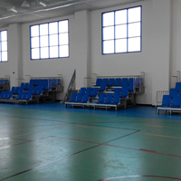 JY-769 Gradas Telescópicas Plegables Modernas, Asientos Retráctiles para Estadios, Gimnasios, Centros Deportivos Escolares