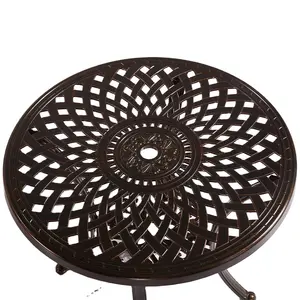 Goedkope Restaurant Leisure Stijl Diameter 78 Cm Aluminium Patio Tafel Set Eetkamer Bar