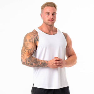 Débardeur de sport léger en coton et bambou, doux, sans manches, coupe ajustée, pour musculation, OEM, marque privée, fournisseur d'usine, vente en gros - Product Image 4