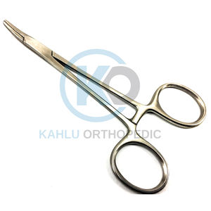 Soporte de aguja de acero inoxidable para cirugía médica, aguja quirúrgica curvada de 16 Cm con logotipo personalizado de KAHLU ortopédica - Product Image 1