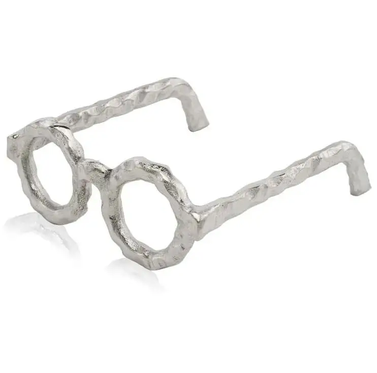 New aluminium spectacles sculpture for home decoration table decor luxury hotel room restaurant made in india hot selling 2023