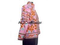 Chaqueta Bomber de Punto para Mujer, Invierno, con Bordado Suzani Indio, Patrón Floral, Tela de Pato, Relleno de Algodón