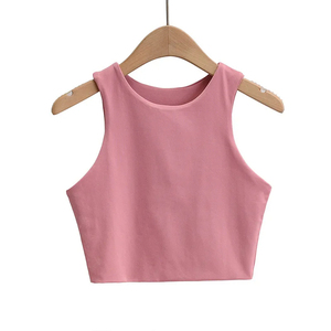 Tops para mujer, camisetas sin mangas para mujer, blusas camisolas cortas sin mangas, camiseta sin mangas básica Sexy de verano para mujer, hecha por RAM Industry - Product Image 5