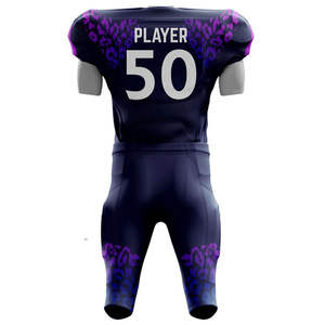 Fabricación de material de venta superior, uniforme de fútbol americano de diseño propio, uniforme de fútbol americano con logotipo personalizado por sublimación OEM - Product Image 3