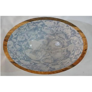 Cuenco de madera para servir cena, cuenco de madera para sopa y fideos de alta calidad, diseño de acabado esmaltado, ensaladera de madera, pegatina Floral aplicada - Product Image 6