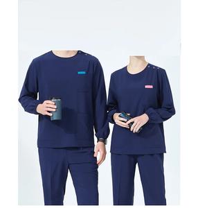 ชุดเครื่องแบบโรงพยาบาลผ้าฝ้ายสำหรับ100% ชุดสครับพิมพ์โลโก้แพทย์แบบกำหนดเอง2024 - Product Image 3