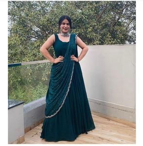 ÚLTIMO DISEÑO DE KOTI CHOLI DE BOLLYWOOD EN SEDA GEORGETTE DE ALTA CALIDAD Y MODA PARA MUJER - Product Image 2