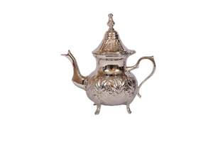 กาน้ำชาทองเหลืองตกแต่งโต๊ะพร้อมดีไซน์แกะสลักสวยงามหม้อกาแฟโลหะทำจากอินเดีย - Product Image 5