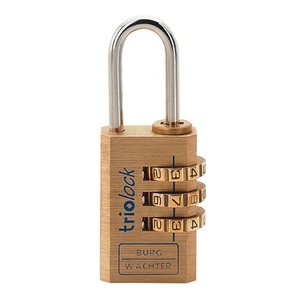 กุญแจรหัส Burg-Waechter Combi Lock 80 ขนาด 40 มม. ตัวล็อคทองเหลือง สำหรับเก็บของ - Product Image 1