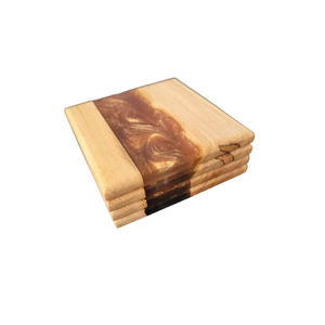 Posavasos de madera gratis bohemios para hogares eclécticos Posavasos de madera gratis coloridos de tendencia para decoración artística gratis - Product Image 5