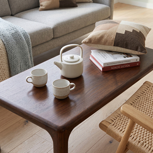 Table basse en bois de chêne massif, style mid-century moderne, faite à la main, durable, facile à nettoyer, meubles de salon, garantie 3 ans MT Furniture - Product Image 4