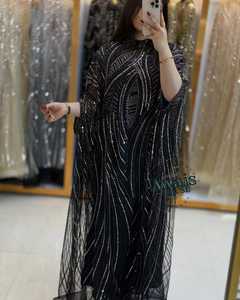 ชุดแต่งงานหรูหราทรงเอไลน์ประดับคริสตัลและไข่มุกแบบยาวกรอมพื้น พร้อมบราในตัว ชุดราตรีสำหรับงานเลี้ยง - Product Image 2