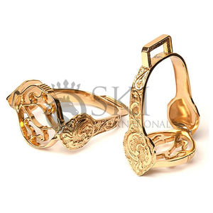 Étriers de cheval baroques de haute qualité, best-seller, vente en gros OEM, style équestre en laiton pour l'équitation anglaise - Product Image 3