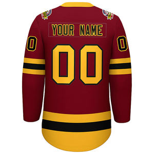 ชุดฮ็อกกี้น้ำแข็งโพลีเอสเตอร์1000% ชุดเครื่องแบบฮ็อกกี้น้ำแข็งสีเดียว - Product Image 2