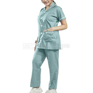 Conjunto de Dos Piezas Uniforme para Mujer y Hombre, Traje para Salón de Belleza, Ropa de Trabajo, Conjunto de Uniformes Médicos de Verano para Hospital 2025 - Product Image 5