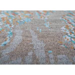 Tapis abstrait noué à la main en laine et soie de bambou Manchaha, bleu, rectangulaire, motif puzzle, pour la maison, le salon, le couloir, modèle Le-5077 - Product Image 3