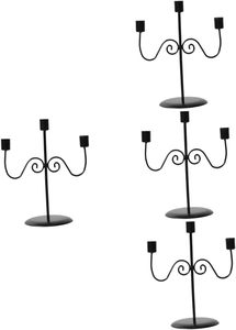 Factory Manufacturer Modern Design Candle Stick Stand Wedding Decorative <b>Candlesticks</b> Luxury <b>Black</b> Metal Candle Holders - Product Image 2