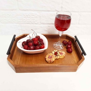 Plateau de service en noyer Plateau en bois de noyer Plateau en bois de noyer massif - Product Image 5