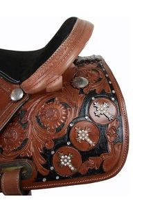 Selle Western en cuir véritable de qualité supérieure pour cheval Selle de course pour équitation Selle Western - Product Image 6