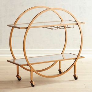 รถเข็นให้บริการที่ทันสมัยสำหรับโรงแรมและร้านอาหารรถเข็นมีสไตล์พร้อมล้อง่ายต่อการขนส่งของตกแต่งบ้าน - Product Image 1