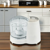 Hachoir à viande électrique compact 120W avec bol AS de 350 ml, dispositif de sécurité et pieds antidérapants pour cuisine domestique