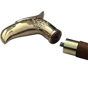 Bằng Gỗ Brass Xử Lý Đi Bộ Thanh Đi Bộ Đường Dài Cắm Trại Đi Bộ Thanh Thu Hải Lý Đi Bộ Thanh Cho Phụ Nữ Tuổi Và Nam Giới - Product Image 1