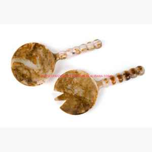 Ensemble moderne de cuillère de service à salade en résine époxy Couverts de service à salade attrayants Grande cuillère et vaisselle de serveur au meilleur prix - Product Image 4