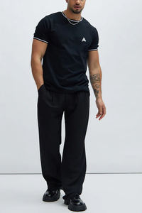 T-shirt en coton épais et léger, logo personnalisé, streetwear, t-shirts à col rond pour hommes, fabrication par Antique Fashion - Product Image 2