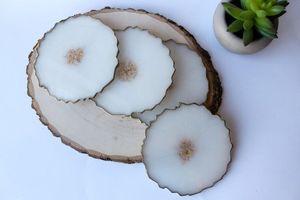 ชุดรองแก้วทำจากยางเรซินที่มีเอกลักษณ์มีรูปแบบนางฟ้า - Product Image 4