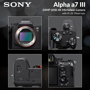 24MP UHD 4K Mirrorless <b>Camera</b> 28-70mm Lens Bundle 32GB SDHC U3 Card <b>Camera</b> Case 55mm <b>Filter</b> Kit Spare Battery Cleaning Kit-CMOS - Product Image 6