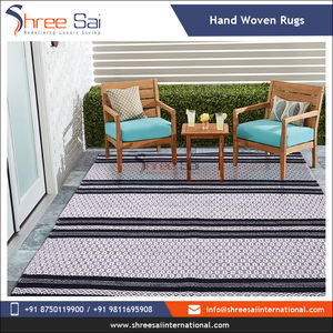 Tapis tissés d'intérieur modernes 100% en laine et coton de forme rectangulaire avec motif géométrique lavable pour les commandes en gros - Product Image 5