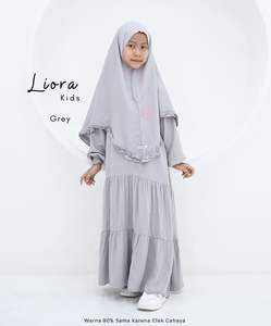 Ensemble Abaya pour Filles en Rayonne Colorée, Tissu Respirant, Porté Quotidien, Vente Mondiale - Product Image 4