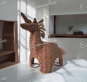 Top sélectionné en osier forme animale rotin enfant panier de rangement pour enfant chambre décor enfants jouets et blanchisserie rotin osier panier - Product Image 2