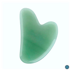 Cristal de Aventurina verde natural hecho a mano Gua Sha, piedra preciosa tallada personalizada, masaje Facial, revitalizador de piel para la circulación sanguínea - Product Image 3