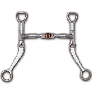 Vástago plano con comodidad snaffle rodillo de cobre productos para montar a caballo brocas de boca de caballo ecuestre con anillos cromados por herramientas humanas - Product Image 2