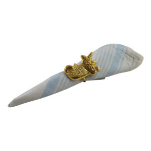 Rond de serviette en métal de qualité supérieure avec anneau de serviette en métal de finition plaqué or pour décor de restauration de fête d'événement utiliser un rond de serviette - Product Image 1